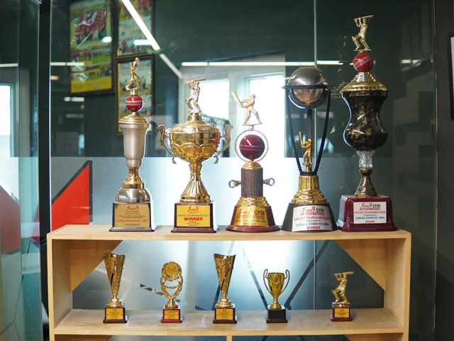 Fitness9 Karkhana — trophies and achievements wall