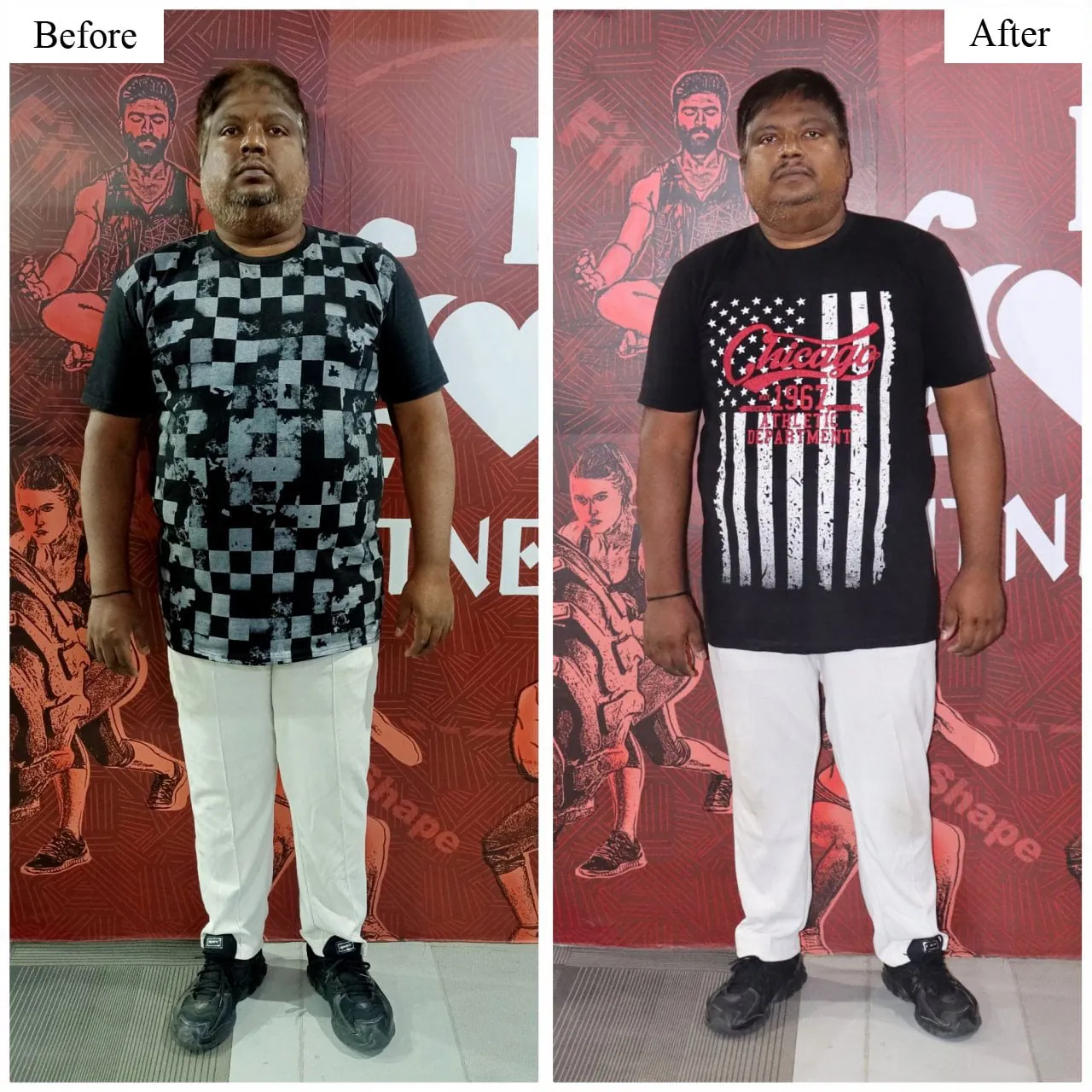 Fitness9 member Sivacharan Sivalenka — lost 21 kg body transformation