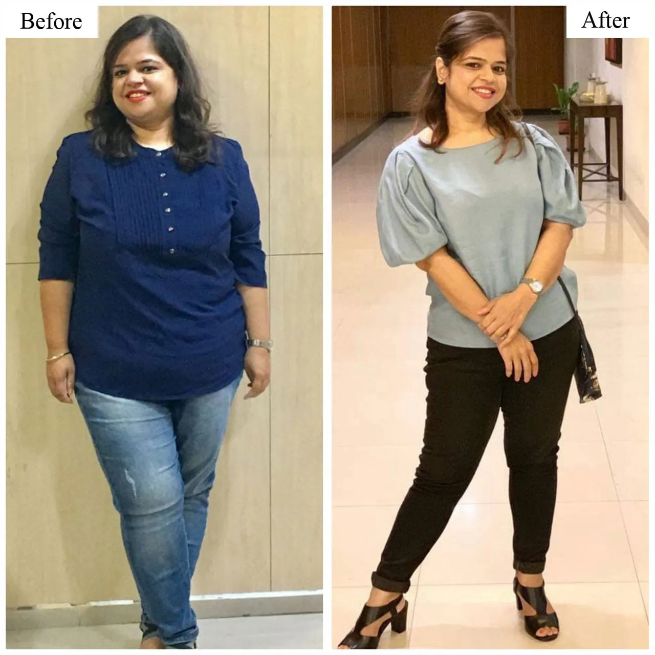 Fitness9 member Vandana Rastogi — lost 28 kg body transformation