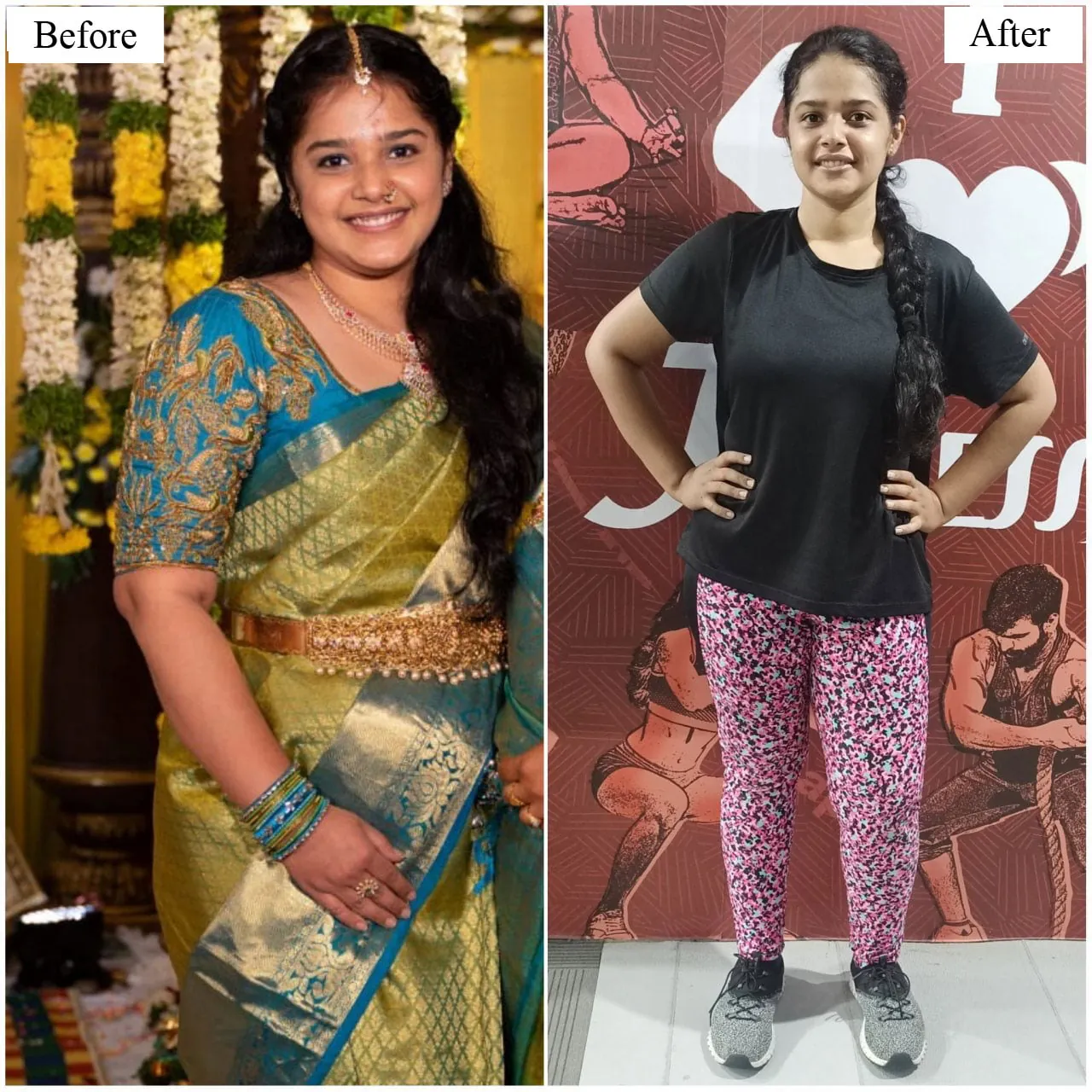 Fitness9 member Yashaswini Pader — lost 13 kg body transformation
