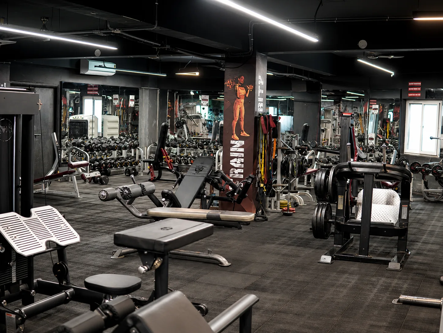 Fitness9 Karkhana main training floor, the premium gym for Marredpally residents